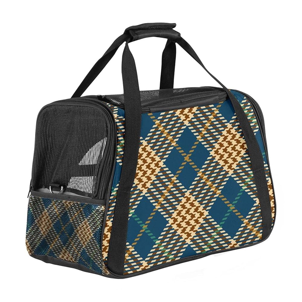 チェック柄　ペットキャリーバッグ 小型犬　チワワ PET PARADISE 犬 キャリーバッグ 〔 超小型犬 〕キルティング